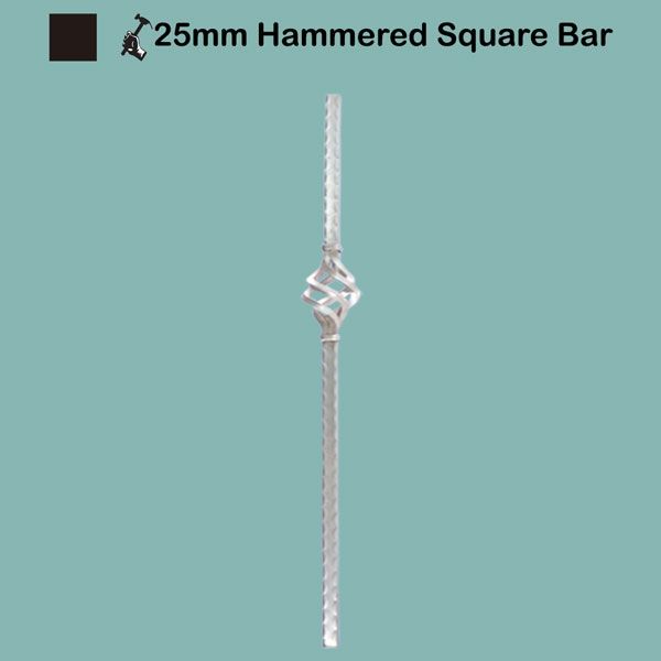 Picture for category 25mm Hammered Square Bar