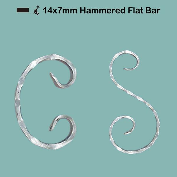 Picture for category 14x7mm Hammered Flat Bar