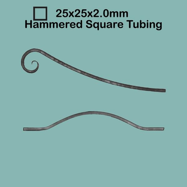 Picture for category 25x25x2.0mm Hammered Square Tubing