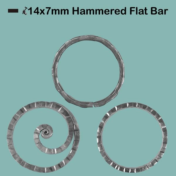 Picture for category 14x7mm Hammered Flat Bar