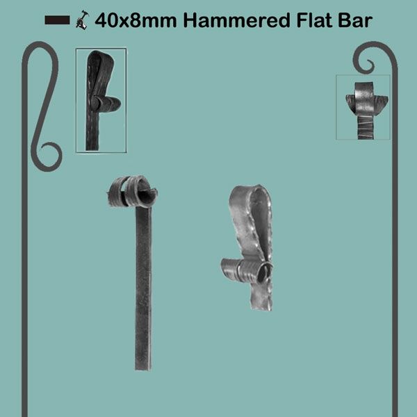 Picture for category 40x8mm Hammered Flat Bar