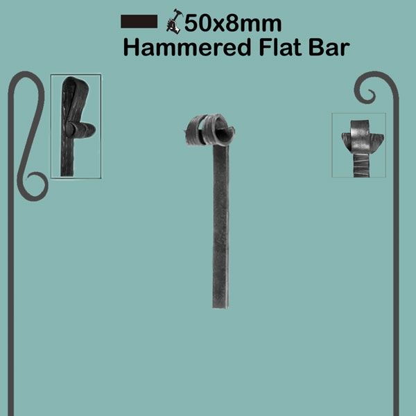Picture for category 50x8mm Hammered Flat Bar