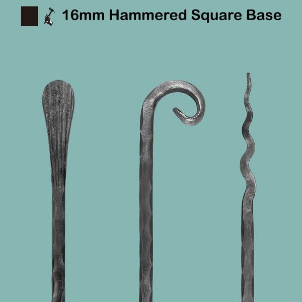 Picture for category 16mm Hammered Square Base