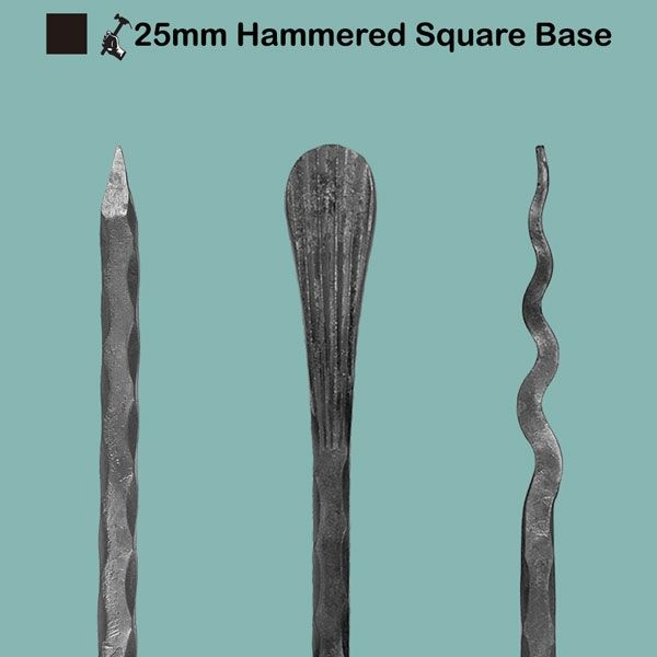 Picture for category 25mm Hammered Square Base